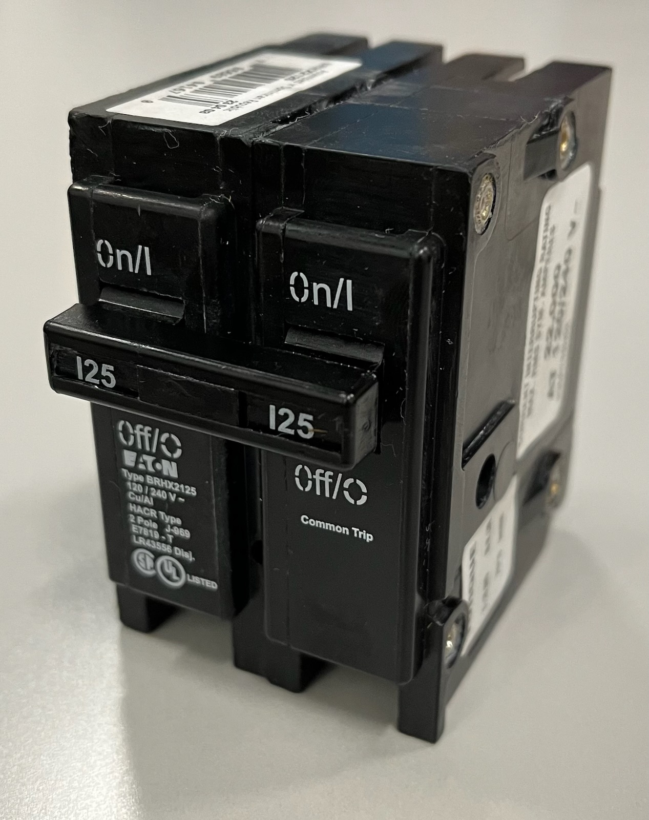 2 Interruttori Automatici Eaton BR2125 125A 2 Poli - Nuovi, Per Impianti Elettrici
