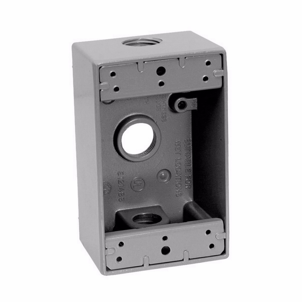 CCHO TP7018 1G WP BOX W/3 3/4 HUBS | Loeb Electric